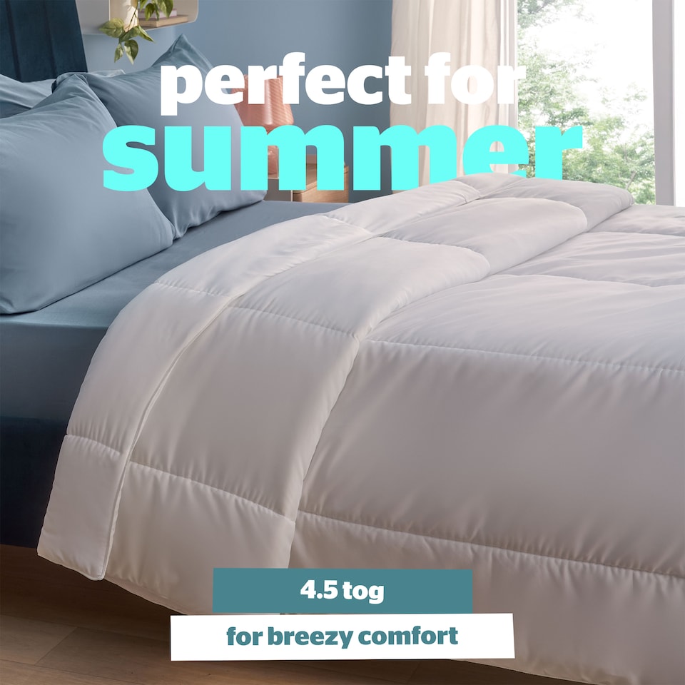 image 1 of Silentnight Summer Breeze 4.5 Tog Duvet | White