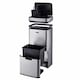 image 4 of Cooks Professional Recycling Sensor Bin 75L with Dual Compartments & Food Caddy | Silver | Silver