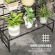 image 5 of Outsunny 3-Tier Metal Plant Stand, Modern Ladder Shelf for Garden, Black 