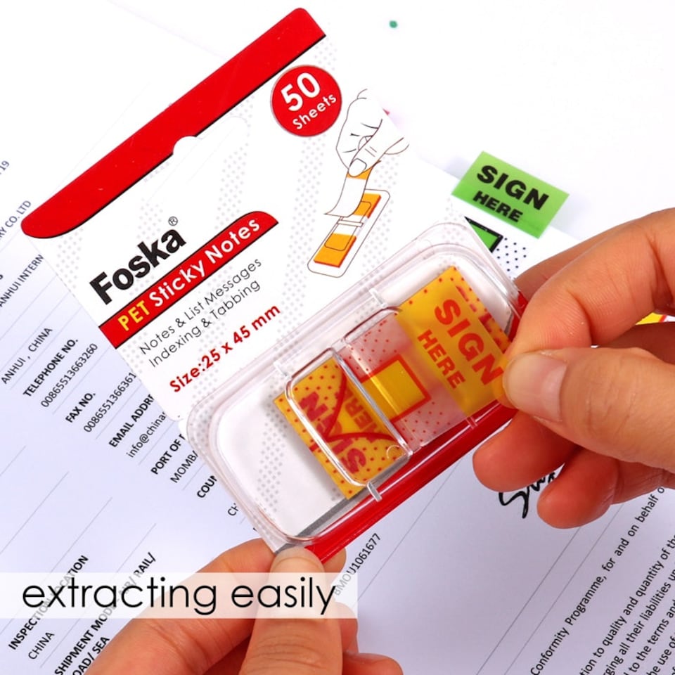 image 1 of Pack of 100 "Sign Here" Sticky Index
