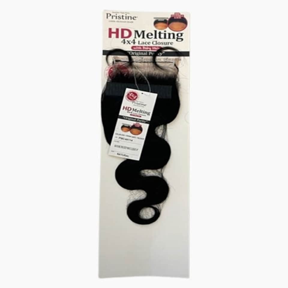 Mane Concept Hair Pristine 4 X 4 HD Melting Body Wave Closure Black | Natural Black | 16 inch