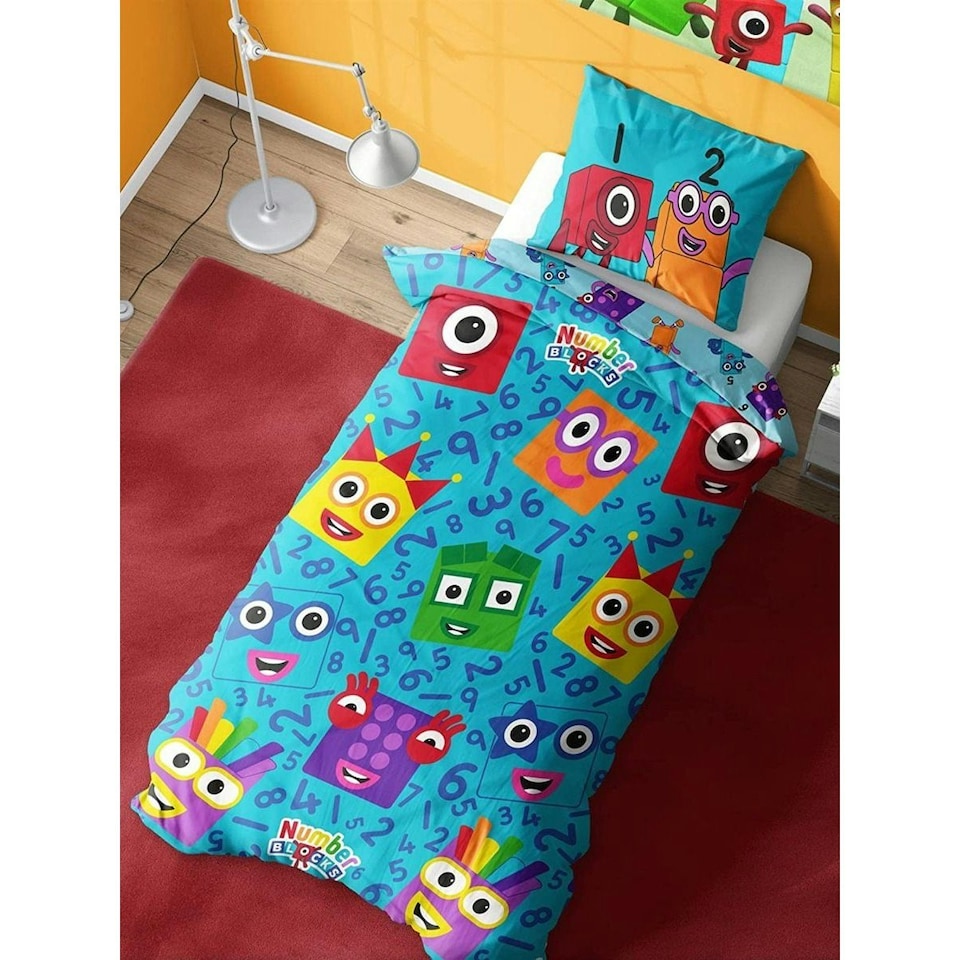 image 1 of Numberblocks Meet The Number Blocks Duvet Cover Set - Blue/Multicoloured - Single