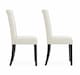 image 4 of MCC Direct Set of 2 Fabric Linen Button Back Kitchen Dining Chairs