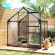 image 2 of Outsunny 6x4ft Walk-In Polycarbonate Greenhouse Plant Grow Galvanized