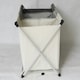 image 4 of Living and Home Aluminium Foldable Laundry Sorter Triple Section - Light & Dark Colour