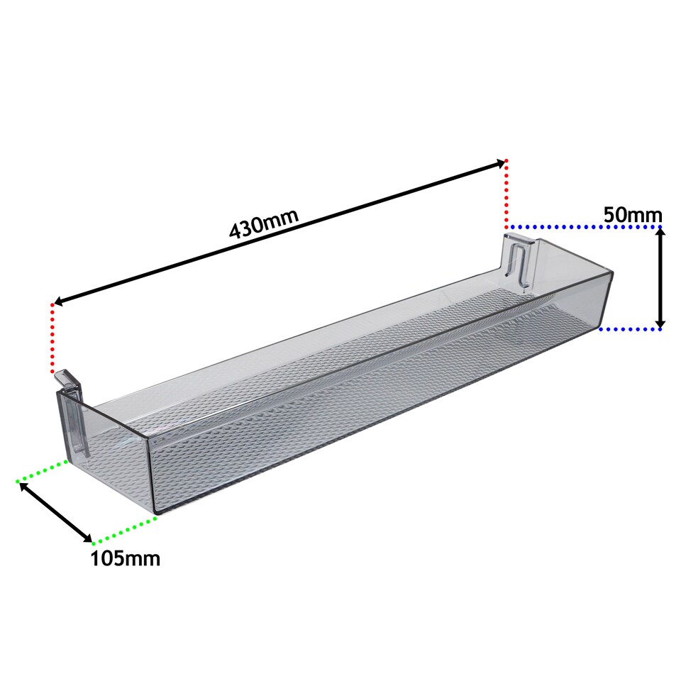 image 1 of SPARES2GO Upper Door Shelf Top Dairy Rack compatible with Lamona LAM6200 LAM6250 LAM6300 LAM6701 Fridge Freezers