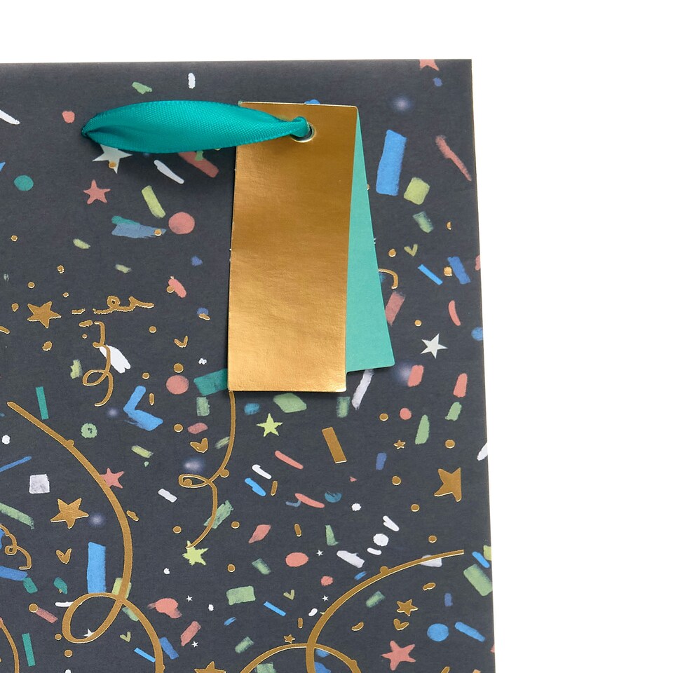 image 1 of Multipack of 3 Bottle Bags | Party Bags for Presents | Birthdays/Congratulations | For Him/Her/Friend | Party Popper Design
