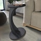 image 2 of C Shaped Sofa Side Table With Wooden Top | Black | Anthracite | 1