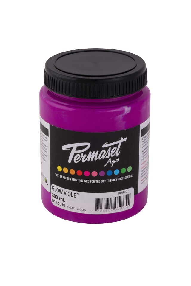 Permaset Aqua Standard Glow Ink, Violet, 300ml