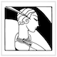 image 1 of Art deco woman (Picture Frame) White | XL