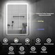 image 3 of HOMCOM 500 x 700 mm Bluetooth Bathroom Mirror with LED Lights, Illuminated Backlit Wall Mounted Vanity Mirror with 3 Colours Dimmable, Anti-Fog, Memory & Touch Switch, IP44