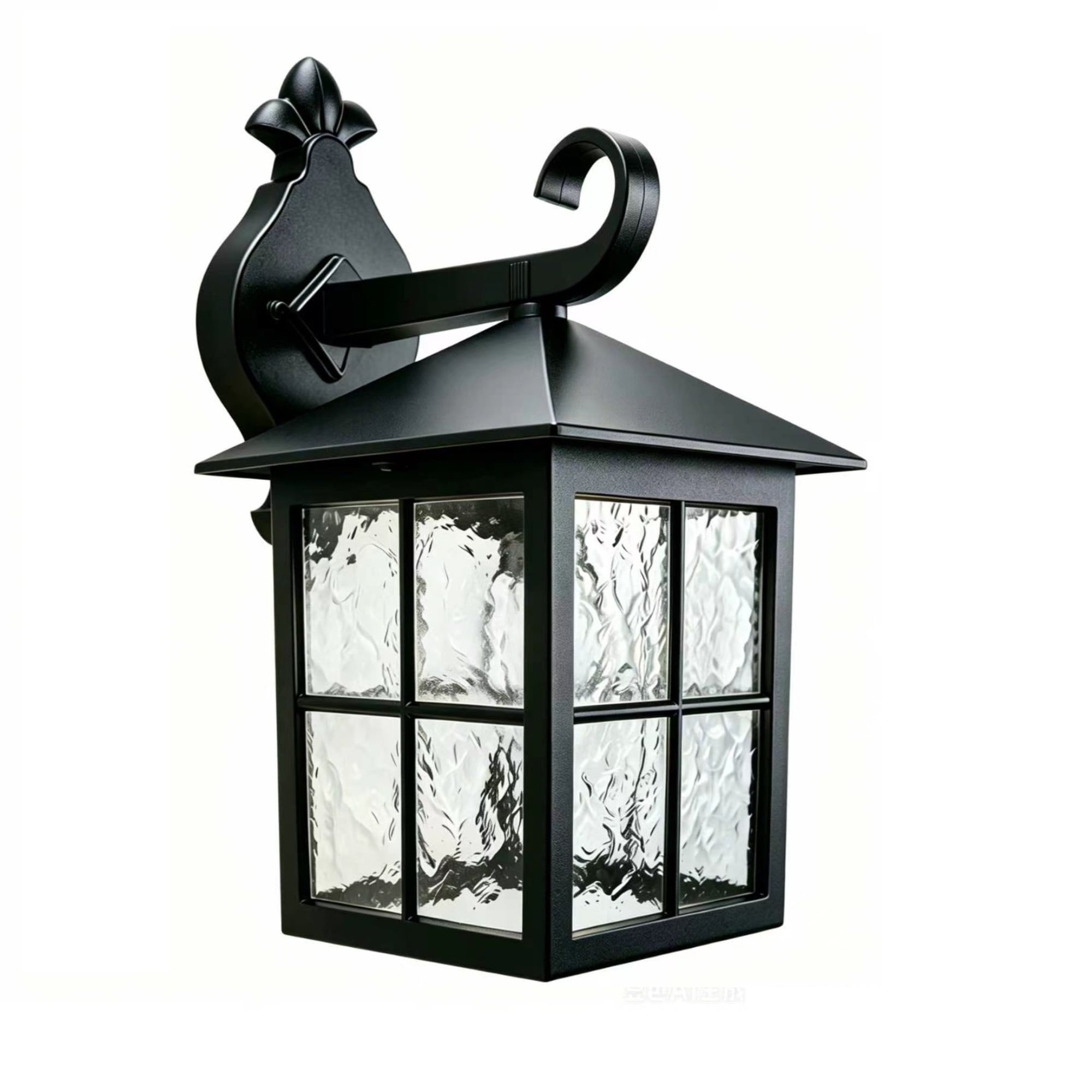 First Choice Lighting Somerset Black Outdoor Lantern Wall Light