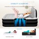 image 7 of Get Fit Air Bed With Built In Electric Pump - Premium King Airbed - Quick Blow Up Bed With Headboard & Free Inflatable Pillow | Black | Black / Grey | 1