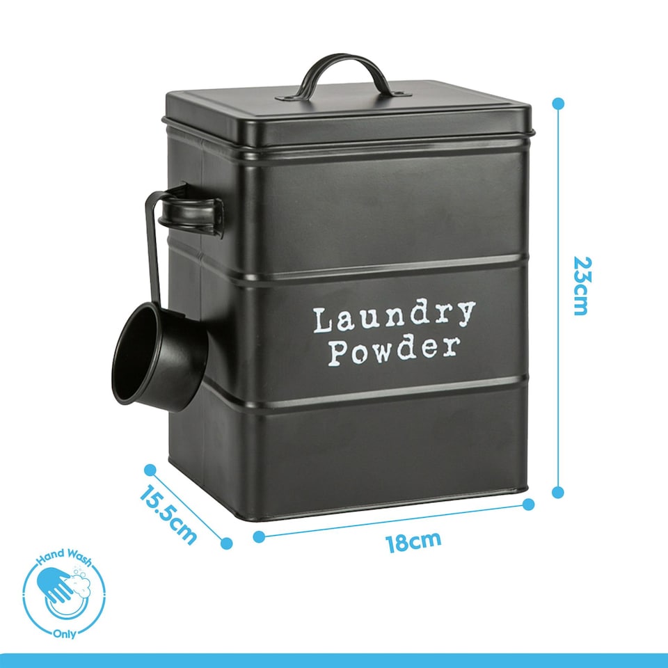 image 1 of Harbour Housewares 3 Piece Vintage Metal Utility Canisters Set - Black | Black | Black | 3