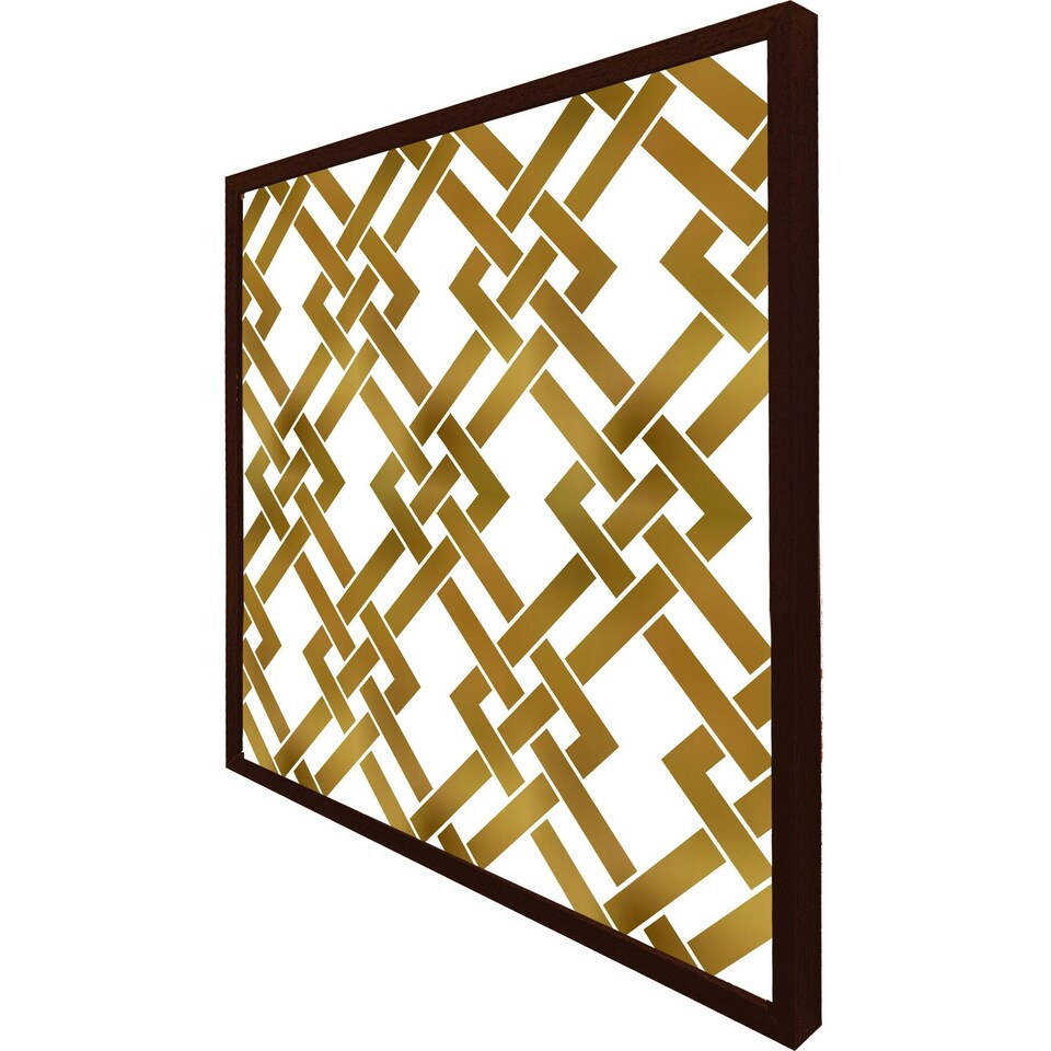 image 1 of Gold geometric chain (Picture Frame) Black | XS