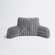 image 1 of OHS Faux Fur Ribbed Heatable Pocket Bed Reading Cuddle Cushion, 65x40cm - Grey