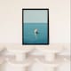 image 2 of Open Water Cow Swimming Bathroom Toilet Home Decor Black Framed Wall Art Print A4