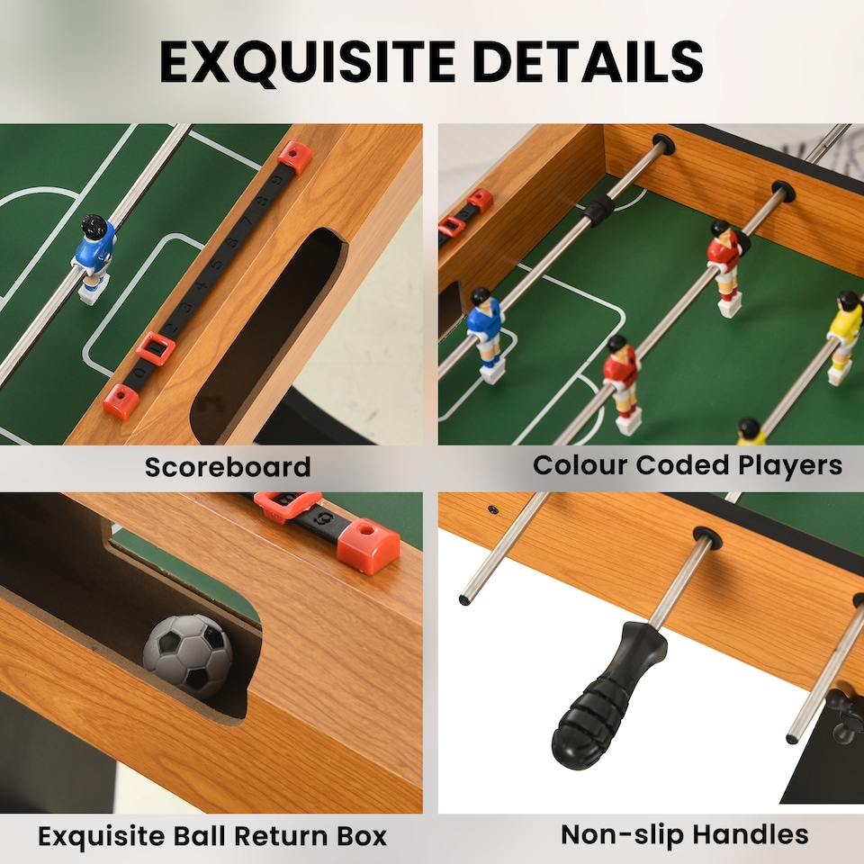 image 1 of HOMCOM Folding Football Gaming Table Mini Foosball Soccer Table, Family Fun