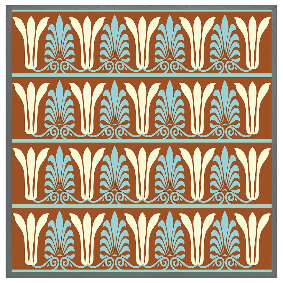 image 1 of Egyptian flower ornament pattern (Picutre Frame) Black | L