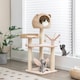 image 3 of COSTWAY 121 cm Tall Cat Tree Cat Climbing Tower Sisal