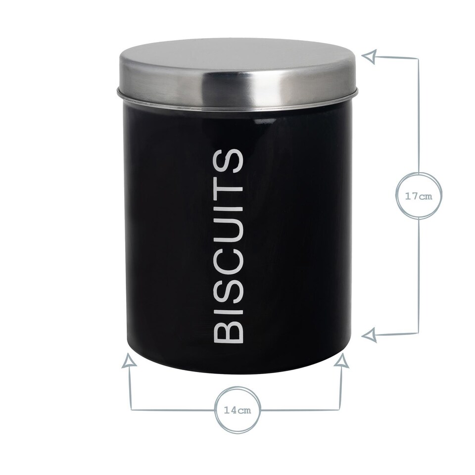 image 1 of Harbour Housewares 5 Piece Round Metal Kitchen Canisters Set - White