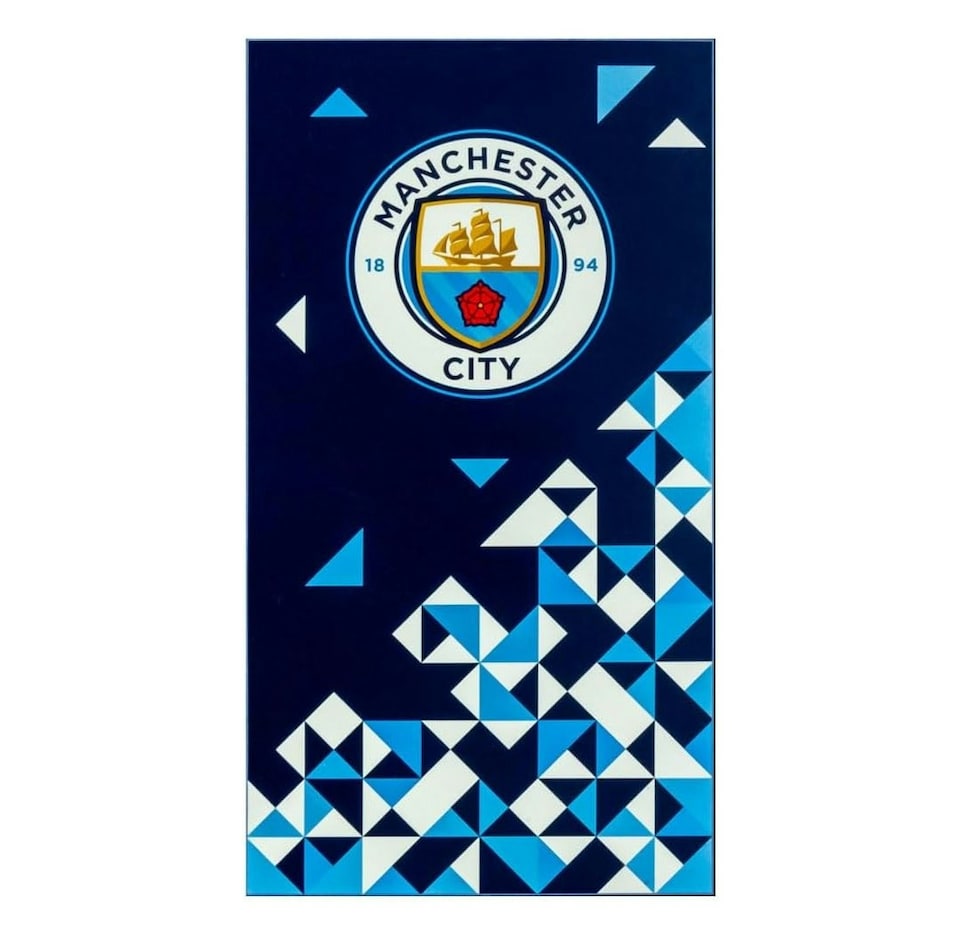 image 1 of Manchester City FC Particle Towel Blue | Bath sheet