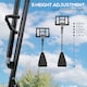 image 4 of SPORTNOW Basketball Hoop Outdoor, Height Adjustable Basketball Hoop and Stand with Rebound System, Weighted Base, Portable on Wheels, 2.45-3.05m, for Teens, Juniors, Adults, Black