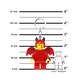image 3 of Lego Minifigures Light Up Keychain - Cute Little Devil