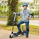 image 2 of HOMCOM Foldable Powered Scooter 120W w/ Adjustable Seat, Brake, Black