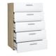 image 4 of Pepe Chest of 5 Drawers in Oak with White High Gloss