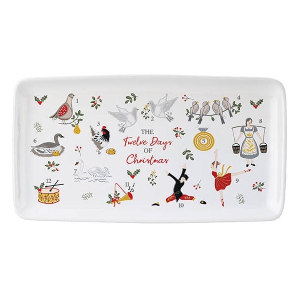 Twelve Days of Christmas Rectangular Platter