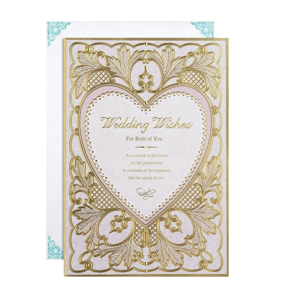 image 1 of Intricate Traditional Floral Design Wedding Congratulations Card