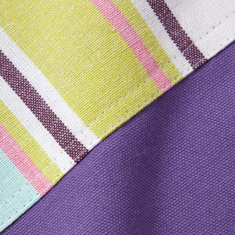 image 1 of Homescapes Osaka Purple Stripe Cotton Apron