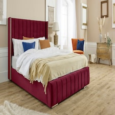 Hemmel Plush Small Double Bed Frame - Maroon