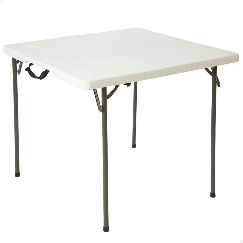 image 1 of Folding Table Lifetime White Squared Steel Plastic 86 x 86 x 74 cm