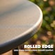 image 3 of Outsunny Metal Garden Side Table, 48 cm Round Outdoor Table | Grey | Dark Grey | 48 x 48 x 51 cm