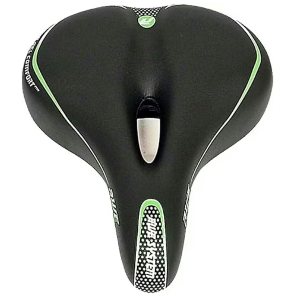 image 1 of AWE Adult Ladies COMFORT GEL Bike/E-Bike/City Green/Black Large Saddle