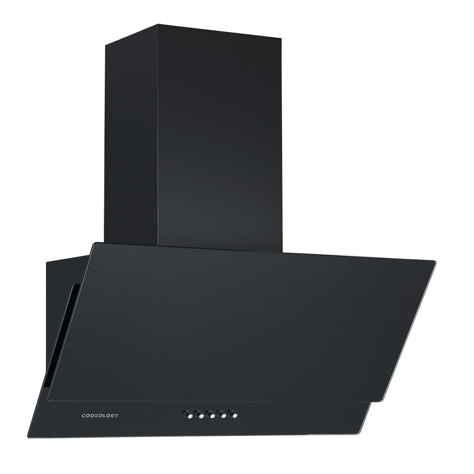 image 1 of Cookology 60cm Black Angled Cooker Hood - Energy Rating A