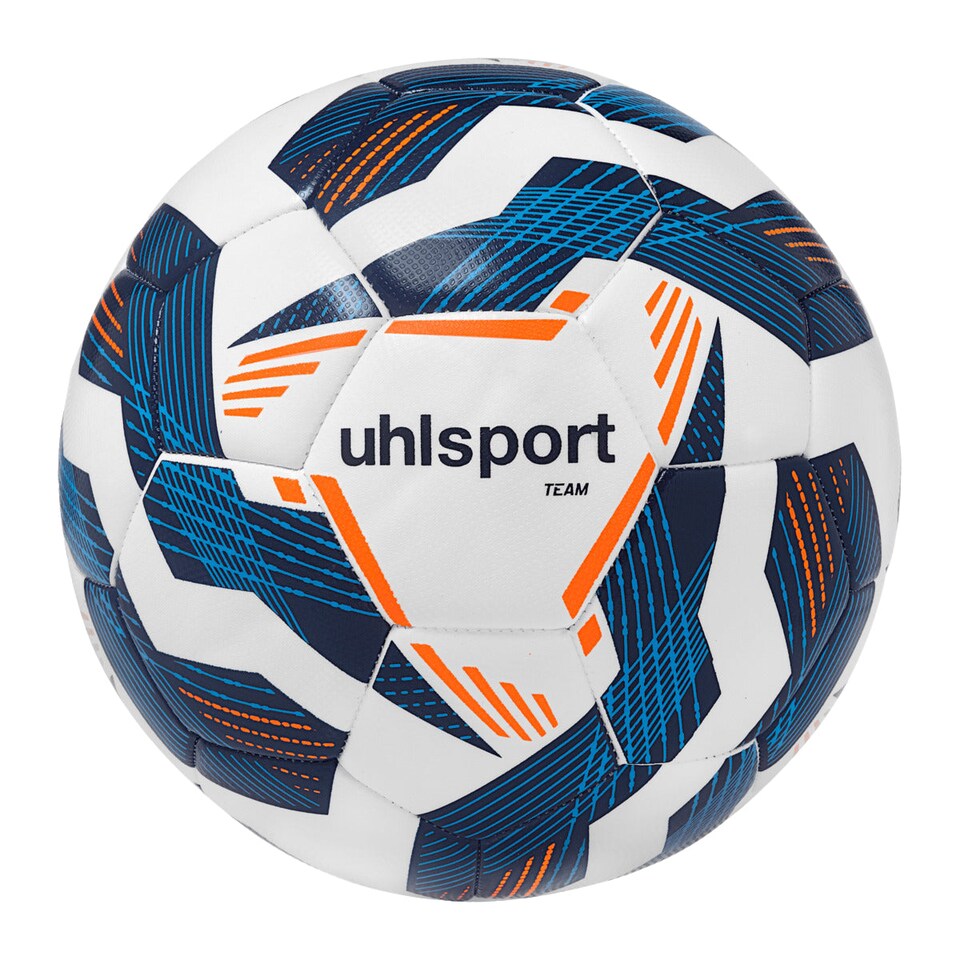 image 1 of Uhlsport Team Training Football Size 5 - White, Fluorescent Orange, Black