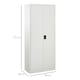 image 3 of Vinsetto Cream 2-Door Metal Filing Cupboard | Office Cabinet