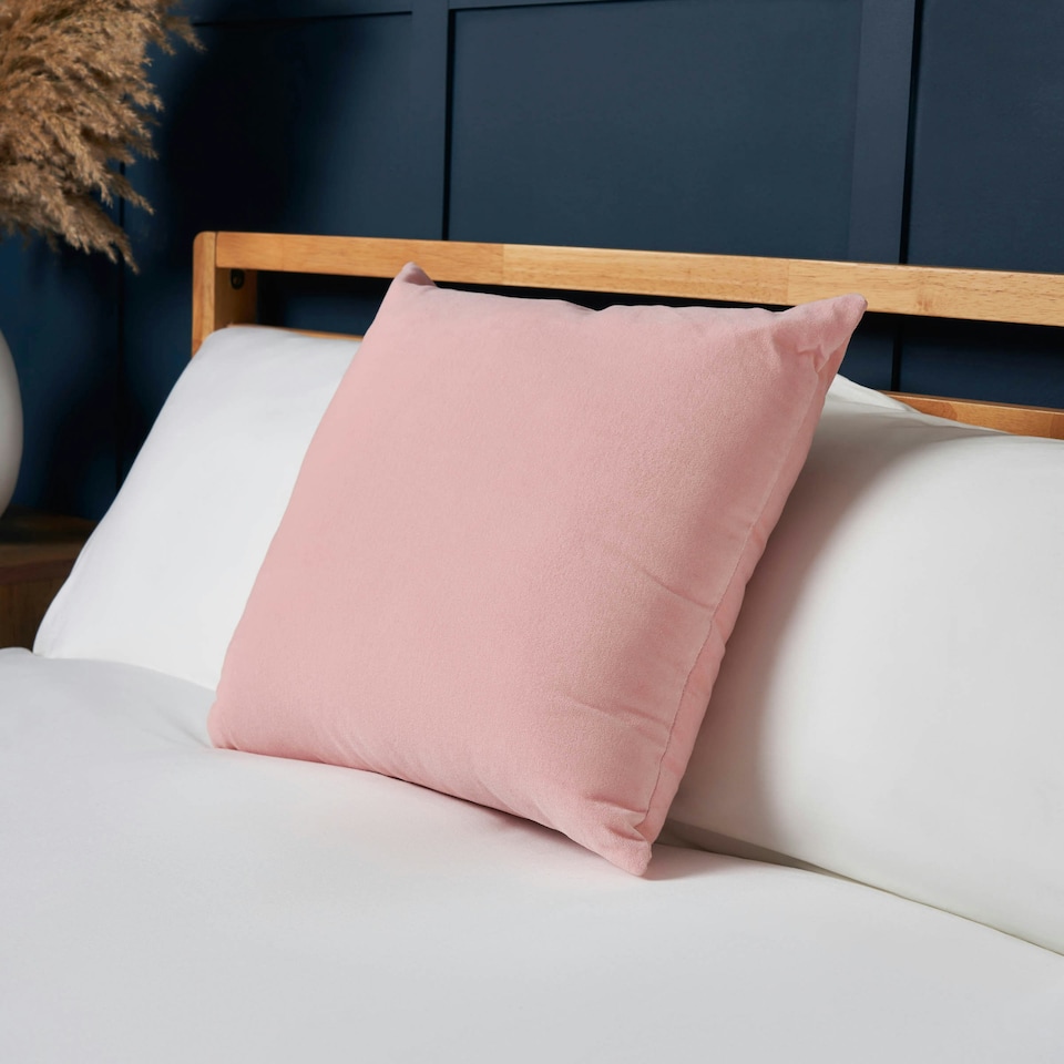 image 1 of BHS Matte Velvet Cushion, Pink