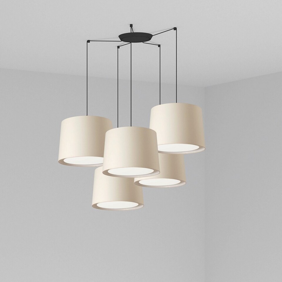 Conga Cluster Pendant Ceiling Light White, E27