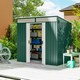 image 2 of Outsunny 6.5x4FT Garden Shed Lockable Metal Tool Shed Green