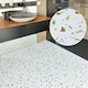 image 2 of NOVECRAFTO Vinyl Floor Tiles Self Adhesive – 12x12in Peel and Stick Flooring for Kitchen, Bathroom & Living Room – White Terrazzo Look with Flecks White | 4.65 sqm