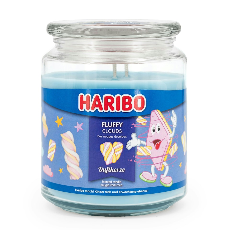 Haribo Scented Candle Fluffy Marshmallow - 510g Blue