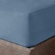 image 1 of Velosso Washed Linen Look Fitted Sheet Blue | Blue | King