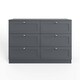 image 5 of FWStyle Artus Shaker 6 Drawer Chest Of Drawers Matt Grey