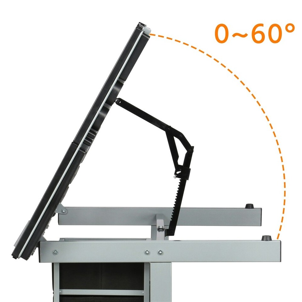 image 1 of Yaheetech Adjustable Drafting Drawing Craft Table | Black