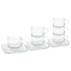 image 1 of LAV 12pc Cozy Stacking Glass Espresso Cups & Saucers Set - 90ml | Clear | Clear