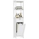 image 1 of HOMCOM Slim Bathroom Storage Unit with Tilt-Out Laundry Cabinet Drawer White White